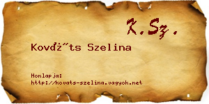 Kováts Szelina névjegykártya
